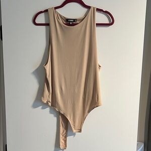 Missguided Beige Sleeveless Bodysuit